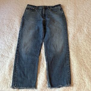 J.Crew Classic straight hi rise Crop Blue Denim Jeans
